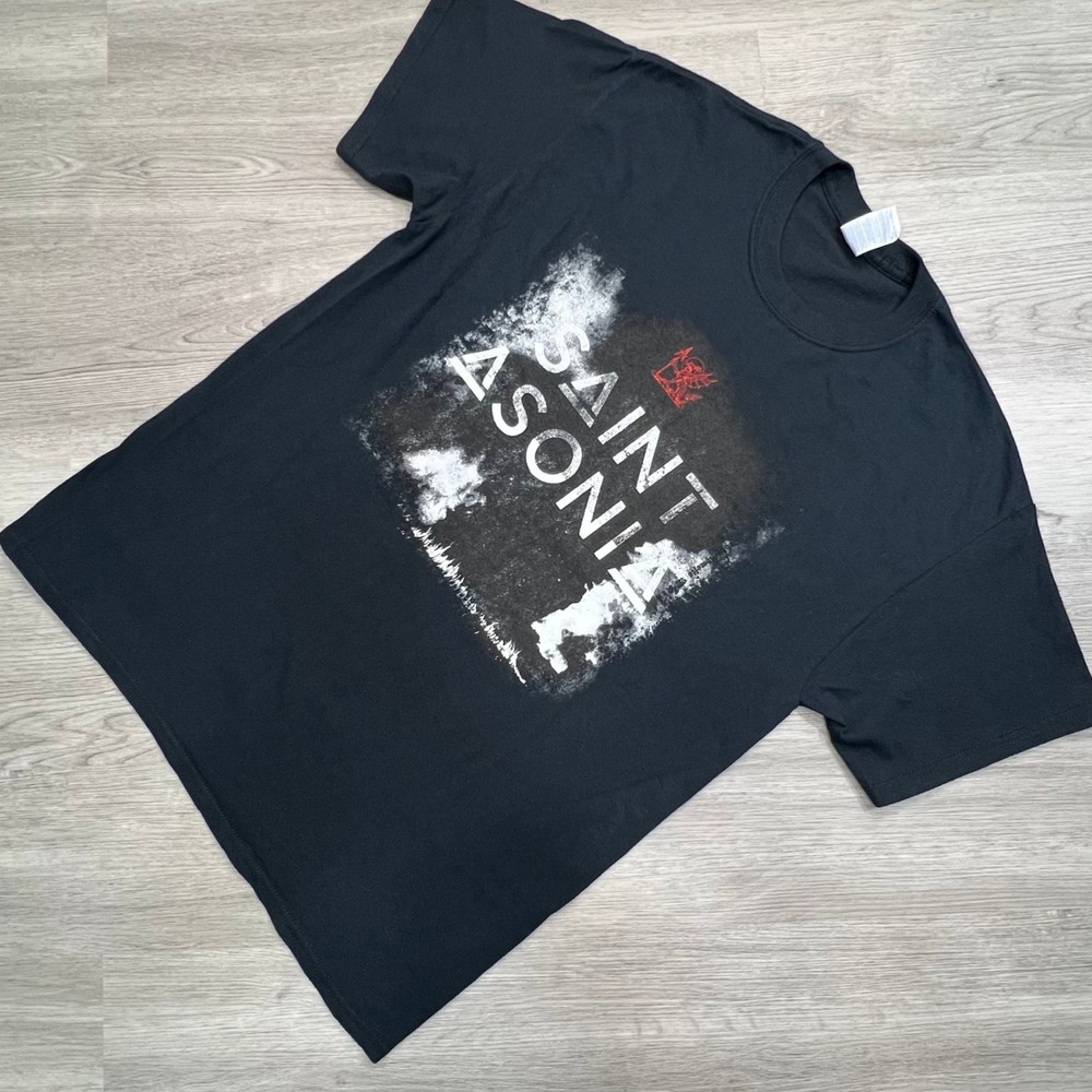 Saint Asonia Tour 2015 Band T-Shirt Autographed‎ Black Large Gildan